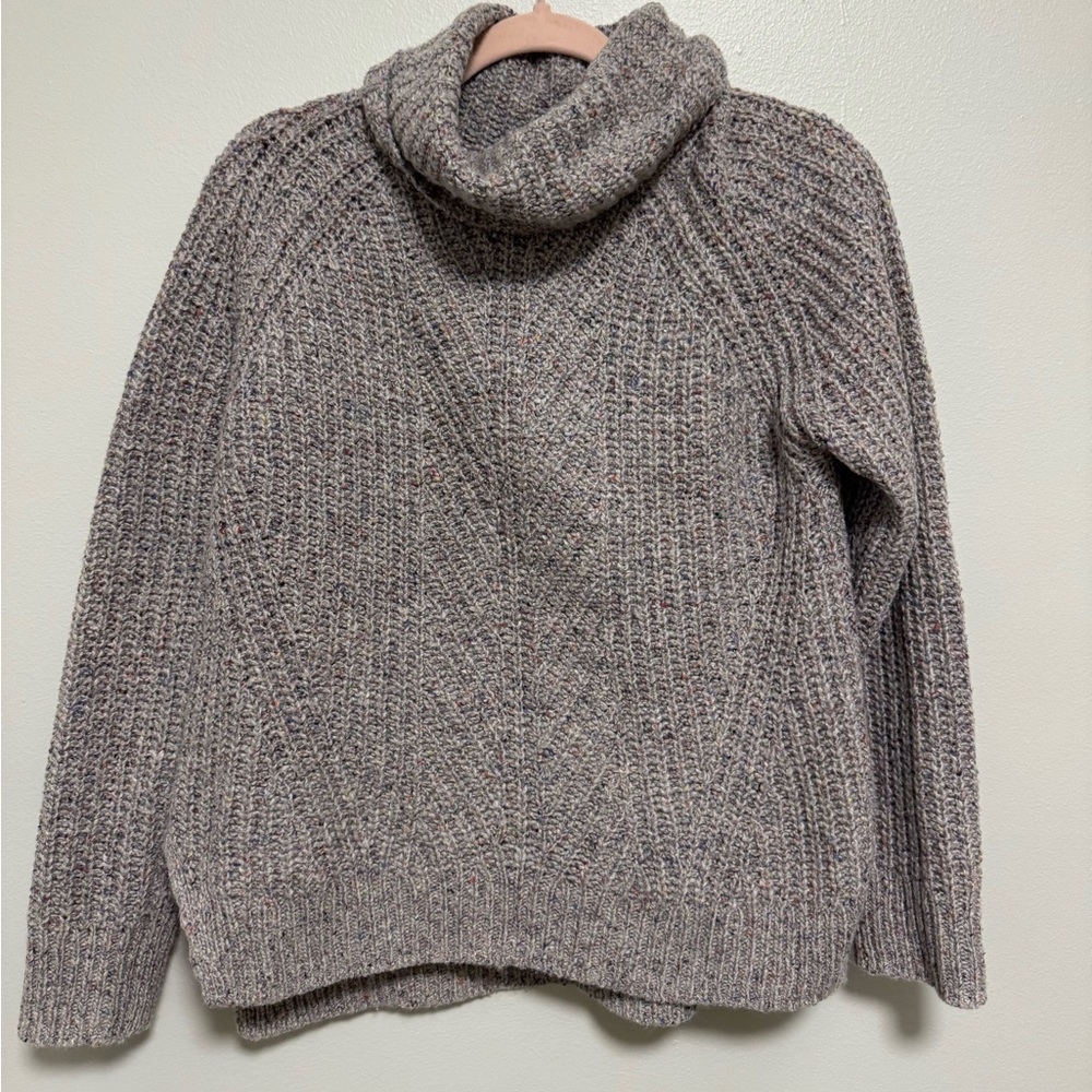Women’s Madewell Colorfleck Ribbed Turtleneck Sweater - Picture 5 of 12